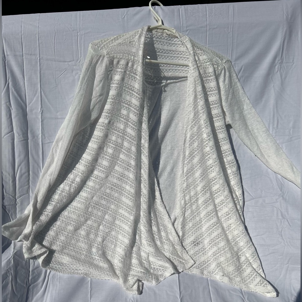 White cardigan